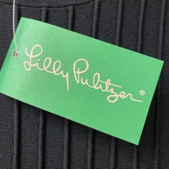 Lilly Pulitzer Brandi Dress Fit & Flare, Round Neck Black XS - Picture 6 of 7